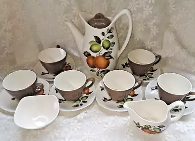 Buy Vintage - Midwinter Style Craft Tea Set - 6x Cup, Saucers & Tea, Coffee Pot • 50£