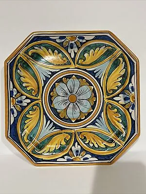 Buy Sicilian Pottery Hand Painted Wall Hanging Plate For President’s Club 2000 • 93.65£