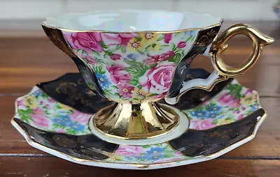 Buy Vintage Floral Roses Fine China Tea Cup And Saucer Set With Gold Trim Japan • 14.22£