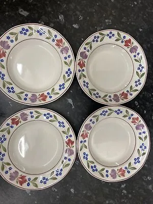 Buy Adams Old Colonial  20cm Rimmed Soup Bowls X 4 • 19.99£