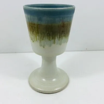 Buy Studio Pottery Goblet Blue Tones Artistic Handmade • 9.99£