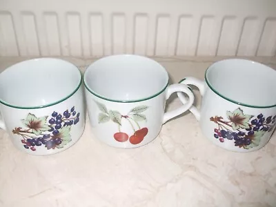 Buy Royal Worcester Evesham Vale Green Line Cups X3 • 4£