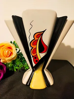Buy Lorna Bailey Ravensdale Large Fan Vase Vgc • 75£