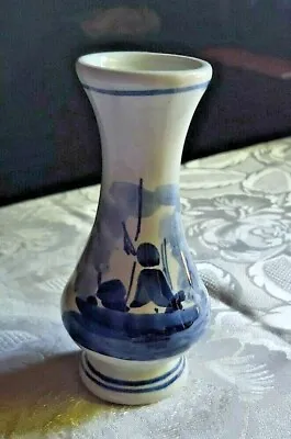 Buy Delft Holland Hand Painted Blue And White Small Vase No. 446 • 20.14£