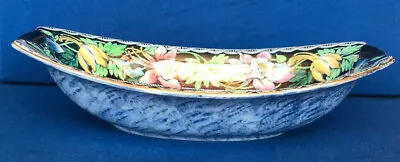 Buy Maling Original Vintage Elongated Bowl 6458 Colombine In Spode Blue Lustre Ware • 29.95£