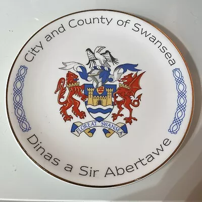 Buy A&M Griffiths, City & County Of Swansea Plate. Fine Bone China • 14.99£