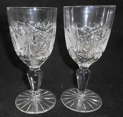 Buy Bohemian Czech Hand Cut Crystal Sherry 5  Wine Glasses 2 Pc. Replacements • 37.89£