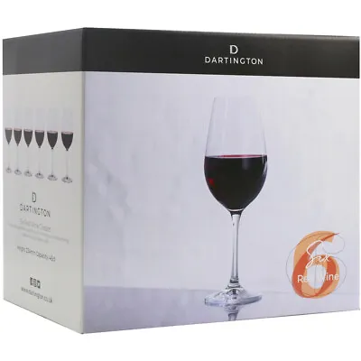 Buy Dartington Crystal Red Wine Glasses Set Of Six 450ml Height 23cm Dishwasher Safe • 26.99£