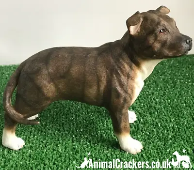 Buy Brown Staffordshire Bull Terrier Staffie Staffy Ornament Figurine Leonardo Boxed • 13.90£
