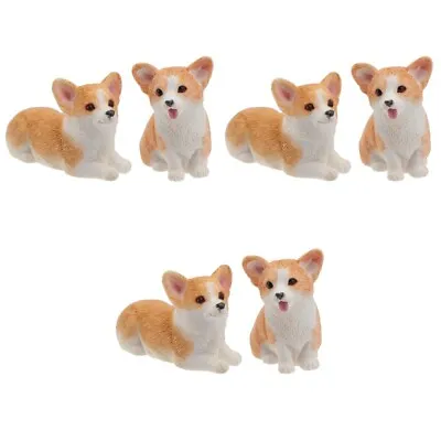 Buy  6 Pcs Resin Ornaments Dog Desktop Animals Figurines Decorations • 20.39£