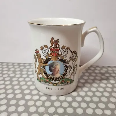 Buy  Crown  Fine Bone China Queen Elizabeth II Golden Jubilee Commemorative Mug. • 4.51£