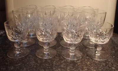 Buy  8 VINTAGE STUART CUT CRYSTAL DRINKING GLASSES + 4 SMALLER GLASSES 12 In TOTAL • 15.99£