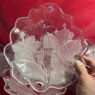 Buy Savoir Vivre Crystal. Frosted Hibiscus & Leaves Set Of (7) 8  Glass Bowls (K) • 57.62£