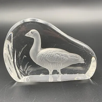 Buy Wedgwood Crystal Glass Paperweight Goose Duck Bird Danbury Mint As Is • 14.41£