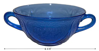 Buy Hazel Atlas Royal Lace Cobalt Cream Soup Bowl • 28.45£