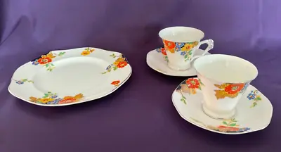 Buy Vintage / Art Deco James Kent China Tea Set And 9 Inch Cake Plate • 28£