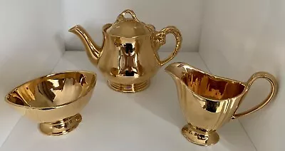 Buy Royal Winton Grimwades ‘Golden Age’ Teapot, Sugar Bowl & Milk Jug • 14.99£