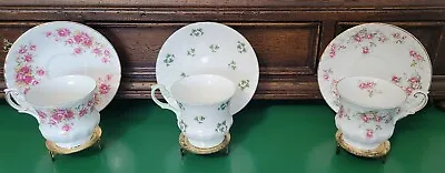 Buy 3 Sets VINTAGE ROSINA  QUEEN'S  TEA CUP AND SAUCERS  FINE BONE CHINA Free Ship  • 47.09£