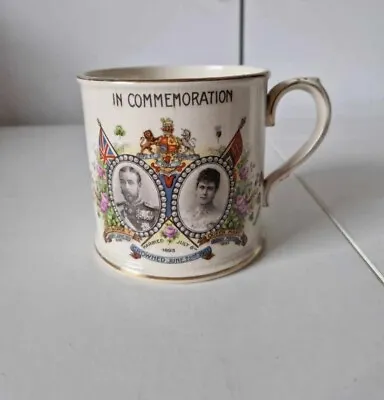 Buy Antique Devon Ware King George Queen Mary In Commemoration Mug 1911 • 18£