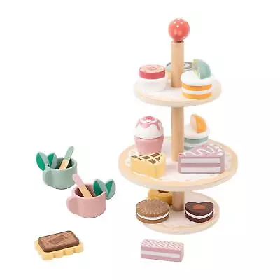 Buy Wooden Tea Set Playset Pretend Play Kids Tea Party Set For Girls Children • 26.68£
