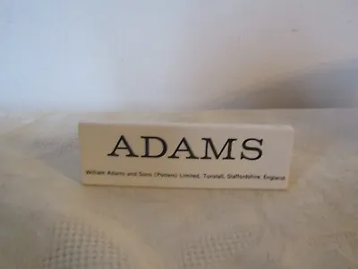 Buy Adams Ironstone  Shop China Display Marker Makers Adams Plaque 12cm Long • 19.99£