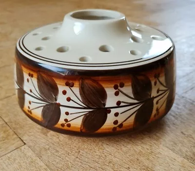 Buy Vintage Retro Jersey Pottery 1970s Brown, Orange & Cream Frog Posy Vase • 4.99£