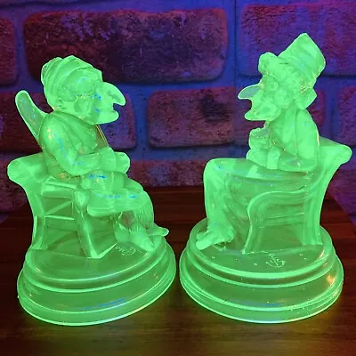 Buy Uranium Glass Punch And Judy Rare Antiques  • 350£