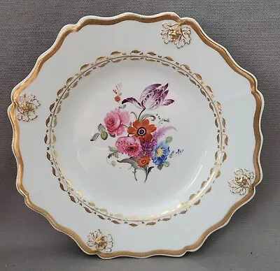 Buy Antique Ridgway Hand Painted Flowers Pattern 1115 Dessert Plate 1 C1815 • 30£