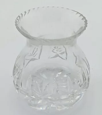Buy Beautiful Vintage Lead Crystal Cut Posy Glass Small Vase Trinket Pot UK Exp ⭐⭐⭐⭐ • 7.25£