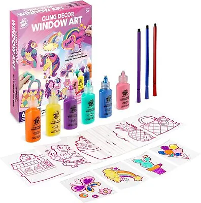 Buy TBC The Best Crafts Window Art For Kids Gel Cling Decorations Stained Glass Kit  • 14.78£