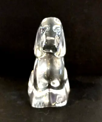Buy BACCARAT France Glass Crystal COCKER SPANIEL PAPERWEIGHT DOG FIGURINE Mint 3.5” • 94.13£