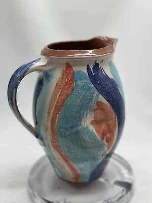 Buy Italian Hand Painted Italy Terracotta Pottery Pitcher Hand Painted Makers Mark • 36.50£