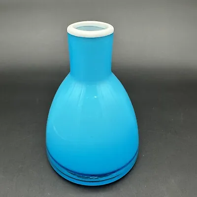 Buy Vintage Holmegaard Per Lutken Vase, Denmark, BlueWhite Cased Glass Denmark • 85.17£