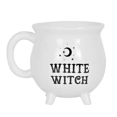 Buy Witches Brew White Cauldron Coffee Mug Tea Soup 400ml Bone China Hot Drinks Mug • 9.45£