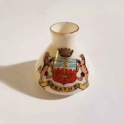 Buy Antique Bath Somerset Ceramic Crested China Souvenir Pot Willow Art 5cm England • 7.45£