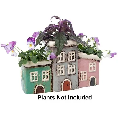 Buy Village Pottery 3 House Planter.. Flowers Not Included - 320069 • 19.99£