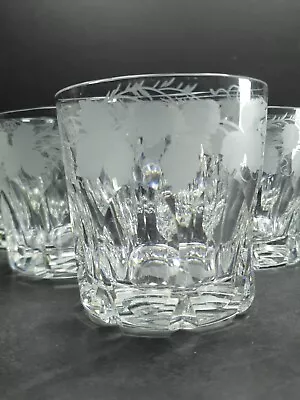 Buy 6x Late Victorian Etched Cut Glass Crystal Whisky Tumblers The Last Drop • 617.50£