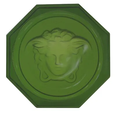 Buy Versace By Rosenthal Glass Coaster BRAND NEW Color Olive Green Drinks Wine Boxed • 34£