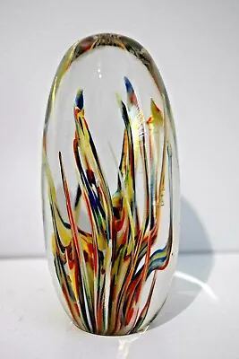 Buy Stunning Strathearn Tropic Drop P5 Ovid Paperweight (Multi-Colour) 5  Tall • 47.95£
