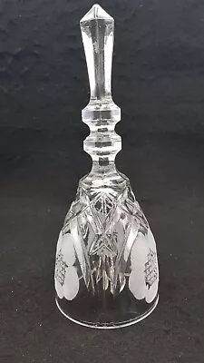 Buy Vintage Crystal Glass BELL With Engraved Decoration, 19 Cm High. • 9.50£