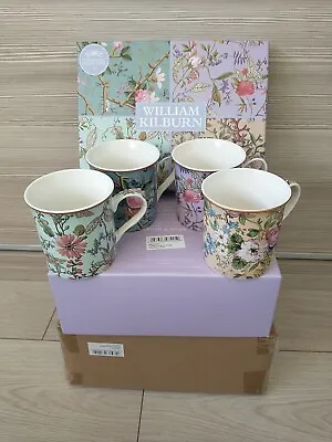 Buy Fine China Tea/Coffee Mug Set - Set Of 4 Floral Design - William Kilburn - Boxed • 15.50£