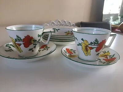 Buy Antique 1930s Osborne China Cup And Saucer Hand Painted Art Deco Vintage Retro • 10£