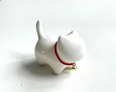 Buy Lovely White Ceramic Cat 🐱with A Small Bell Ornament白瓷萌小貓帶小鈴鐺 • 9.90£