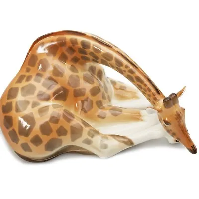 Buy Reclining Giraffe Vintage Lomonosov  Porcelain Figurine • 117.90£