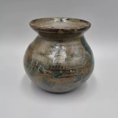 Buy Small Studio Pottery Waisted Posy Vase, Incised Makers Mark 'PK'. • 15£