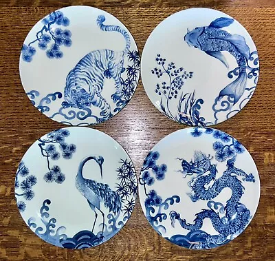 Buy Williams-Sonoma Seoul Korean Table Dinner Plate(s) Set Of 4 Blue White Pottery • 473.62£