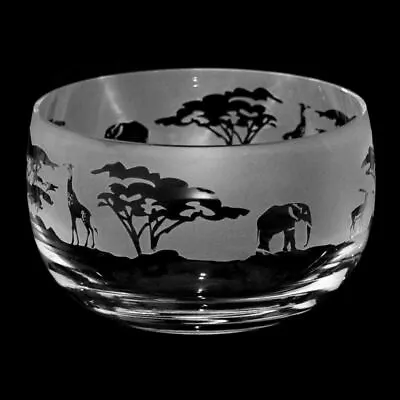 Buy Animo Safari Small Engraved Crystal Glass Bowl Home Decor Ornament Gift Box • 25.99£