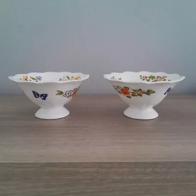 Buy Pair Of Aynsley Small Bowls Cottage Garden Pattern, Fine Bone China. • 10£
