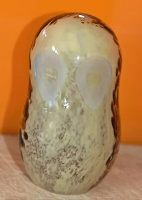 Buy Wedgwood Glass Owl Paperweight Brown/cream Speckled  11cm High • 6£