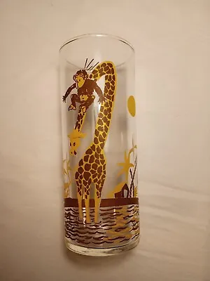 Buy Vintage Mid-Century Federal Giraffe And Monkey Drinking Glasses 1950's • 14.18£